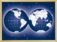 Rhinestone decoration kit KC-188 "World map"