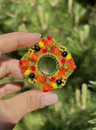 BP-368 Kit for making brooches Crystal Art Autumn Flower