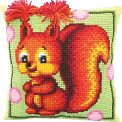 Набор для вышивки подушки крестиком Чарівна Мить РТ-127 "Белочка"  . Catalog. Kits