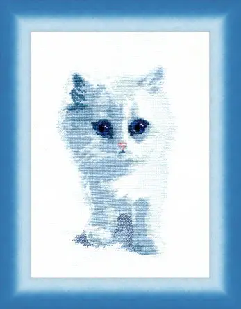 Набор для вышивки крестиком Чарівна Мить М-92 (№350) "Белый кот"  . Catalog. Kits