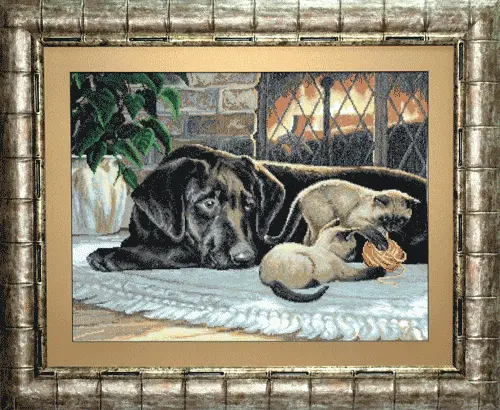 Набор для вышивки крестиком Чарівна Мить А-150 "У камина"  . Catalog. Kits