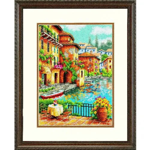 71-20080 Набор для вышивания крестом DIMENSIONS Cafe on the Canal "Кафе на канале". Catalog. Kits