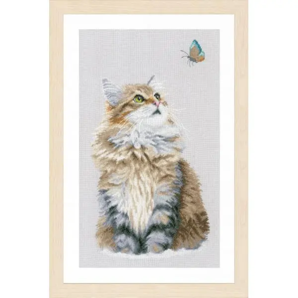PN-0171041 Набор для вышивки крестом LanArte Forest cat "Лесной кот". Catalog. Kits