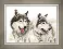 BT-056 Counted cross stitch kit Crystal Art "Grey brothers"