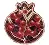 BP-183 Beadwork kit for creating broоch Crystal Art "Pomegranate"