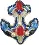 BP-206 Beadwork kit for creating broоch Crystal Art "Anchor"