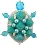 BP-224 Beadwork kit for creating broоch Crystal Art "Turtle"