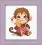 BT-019 Counted cross stitch kit Crystal Art "Gourmand monkey"