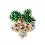 BP-284 Beadwork kit for creating broоch Crystal Art "Christmas tree with a ball"