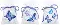 PN-0146430 Cross stitch kit (pouch) Vervaco Blue Butterflies Bags, 3 x 8x12, 18 aida.