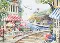 35157 Counted cross stitch kit DIMENSIONS "Café by the Sea"