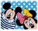 PN-0167700 Vervaco Latch Hook Rug Popcorn "Mickey & Minnie Peek-A-Boo" 
