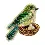 BP-314 Beadwork kit for creating broоch Crystal Art "Bird in the nest"