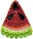 BP-201 Beadwork kit for creating broоch Crystal Art "Water-melon"