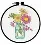 72-74550 Counted cross stitch kit DIMENSIONS "Summer Flower"