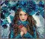 PN-0188640 Набор для вышивки крестом LanArte Blue Flowers Girl "Девушка с голубыми цветами". Catalog. Kits