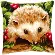 PN-0146403 Набор для вышивания крестом (подушка) Vervaco Hedgehog with Berries "Ежик в траве". Catalog. Kits