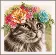 PN-0191867 Набор для вышивки крестом LanArte Flower crown Maine coon "Цветочная корона Мей-кун". Catalog. Kits