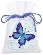 PN-0146430 Набор для вышивания крестом (мешочек) Vervaco Blue Butterflies Bags, 3 по 8х12, аида 18.. Catalog. Kits