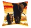 PN-0162254 Набор для вышивания крестом (подушка) Vervaco Elephants "Слоны". Catalog. Kits