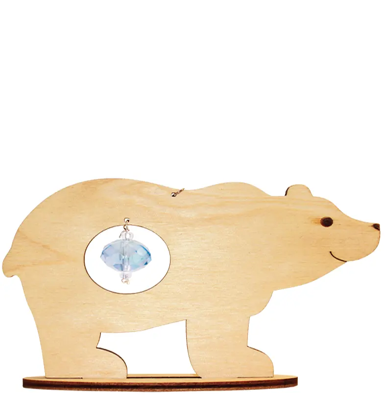 F-031 Набор новогоднее украшение из фанеры Чарівна Мить "Медведь". Catalog. Kits