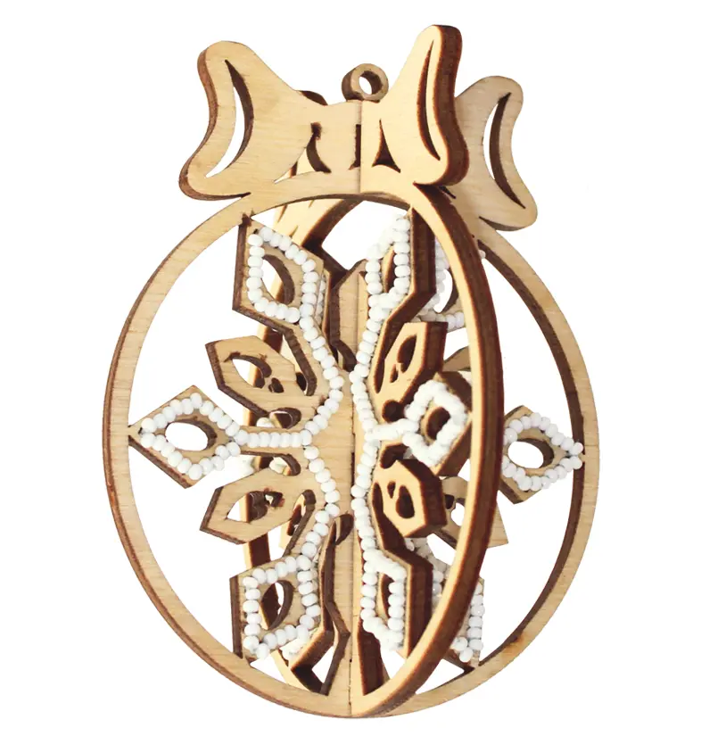 F-025 Набор новогоднее украшение из фанеры Чарівна Мить Новогодний шар "Снежинка". Catalog. Kits