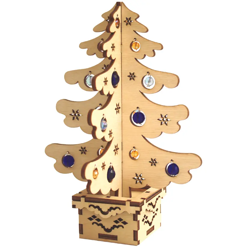 F-023 Набор новогоднее украшение из фанеры Чарівна Мить "Новогодняя елка". Catalog. Kits