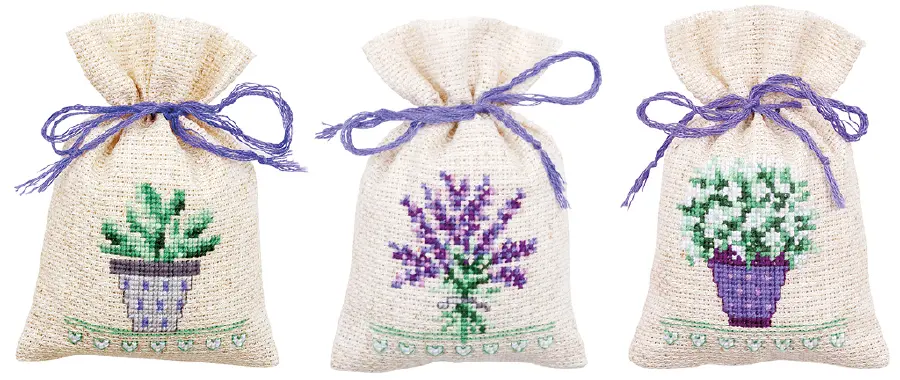 PN-0167512 Набор для вышивания крестом (мешочки для саше) Vervaco Provence "Прованс". Catalog. Kits