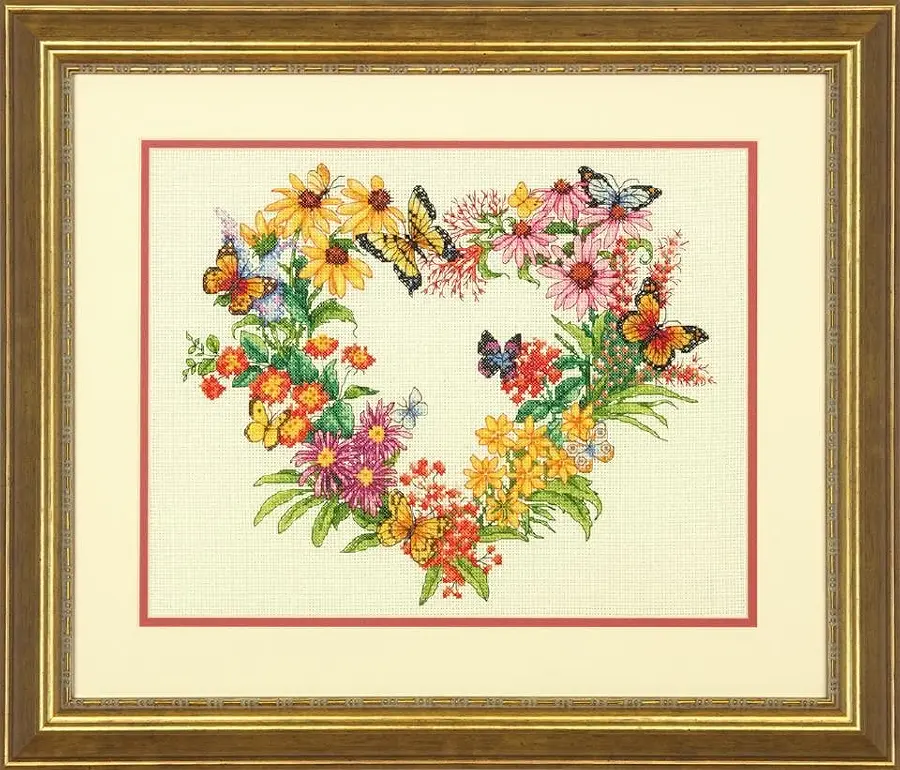 70-35336 Набор для вышивания крестом DIMENSIONS Wildflower Wreath "Венок из полевых цветов". Catalog. Kits