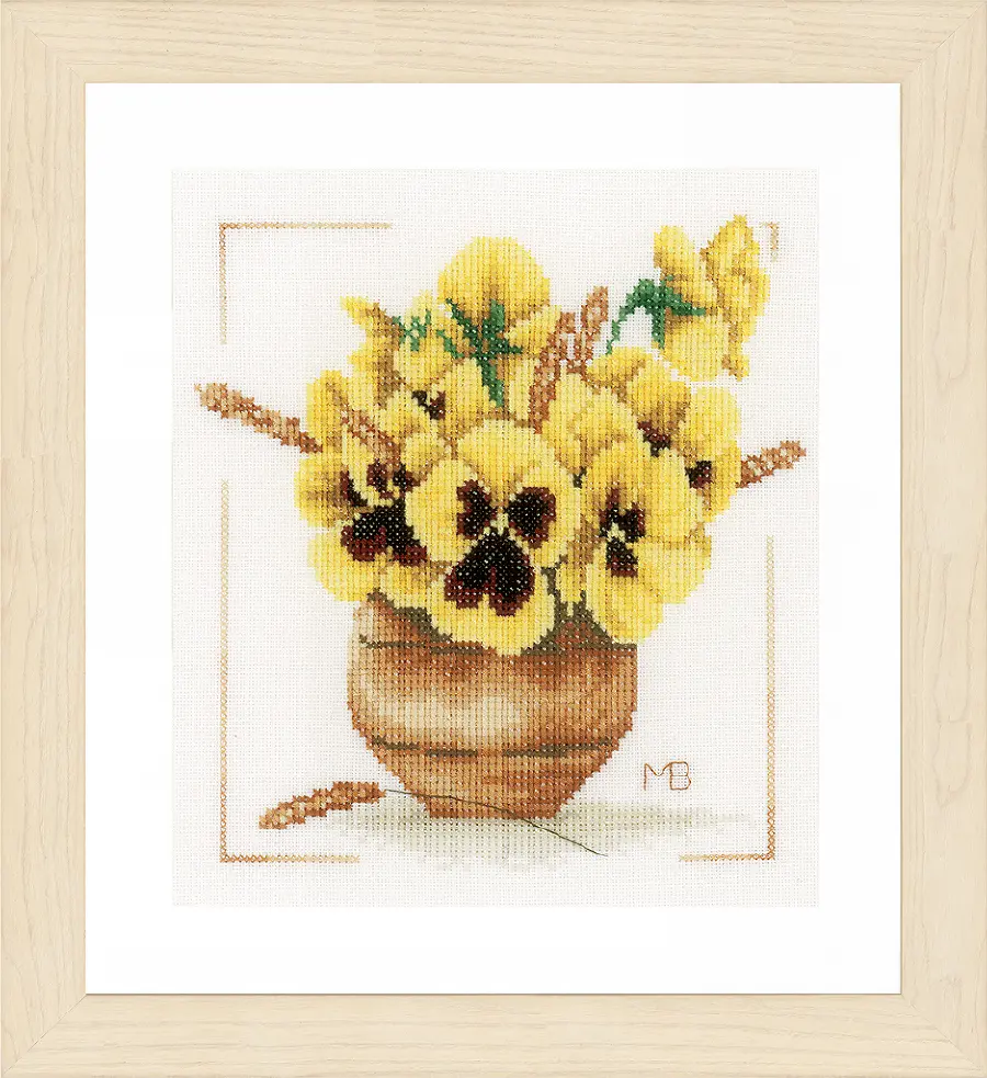 PN-0164071 Набор для вышивки крестом LanArte Yellow Violets "Желтые фиалки". Catalog. Kits
