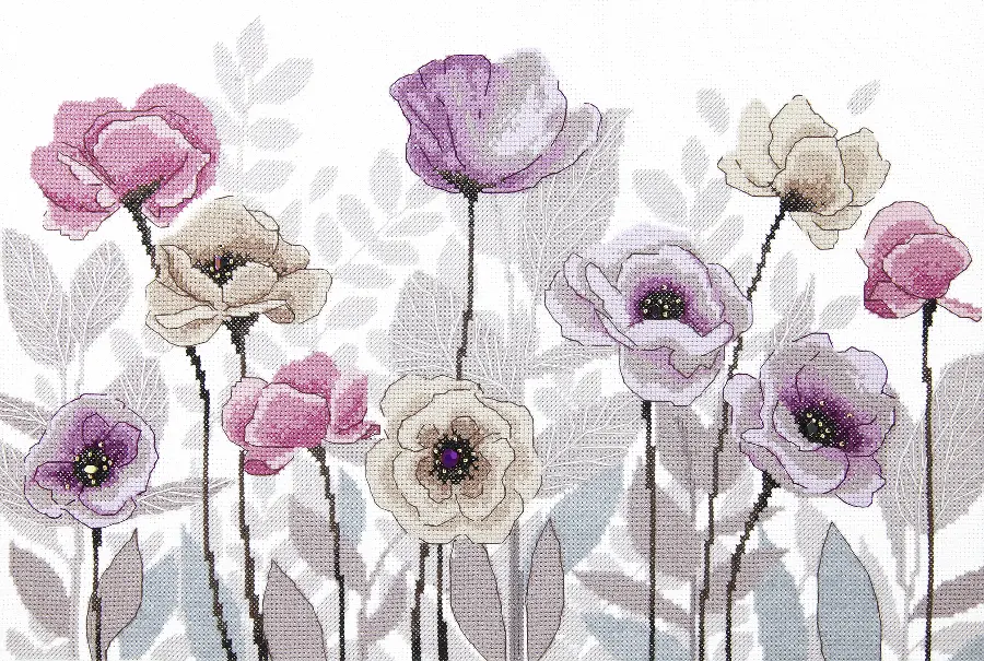 ВТ-259 Набор для вышивания крестом Crystal Art "На тонких стебельках". Catalog. Kits