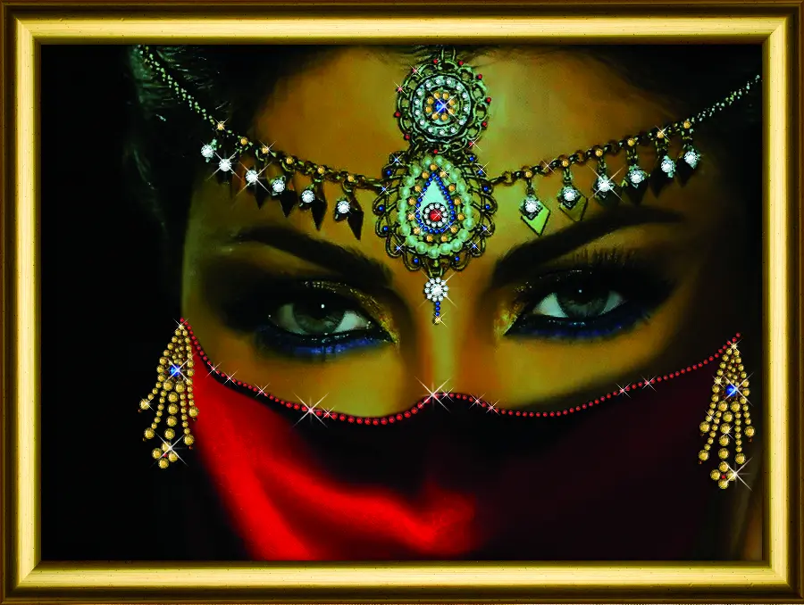 Набор картина стразами Crystal Art КС-1031 "Загадочный взгляд". Catalog. Kits