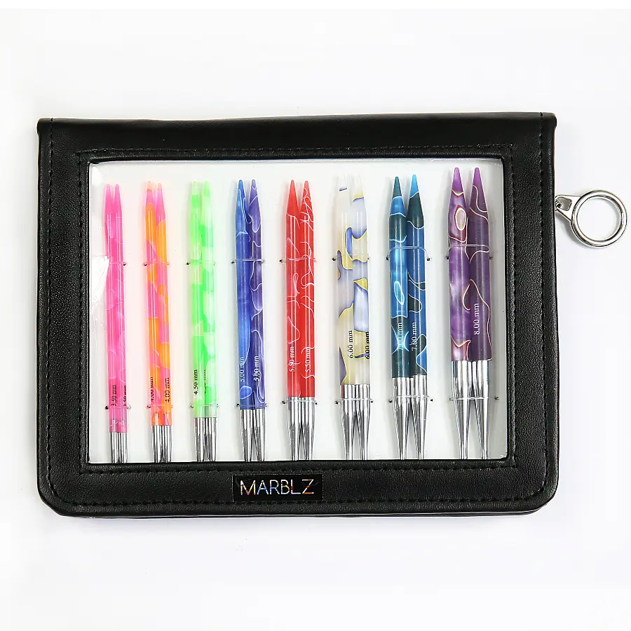 71506 Набор съемных спиц Marblz Deluxe 3.5  4,0  4,5  5,0  5,5  6,0  7,0  8,0 мм KnitPro. Catalog. Knitting. Needle and crotchet kits