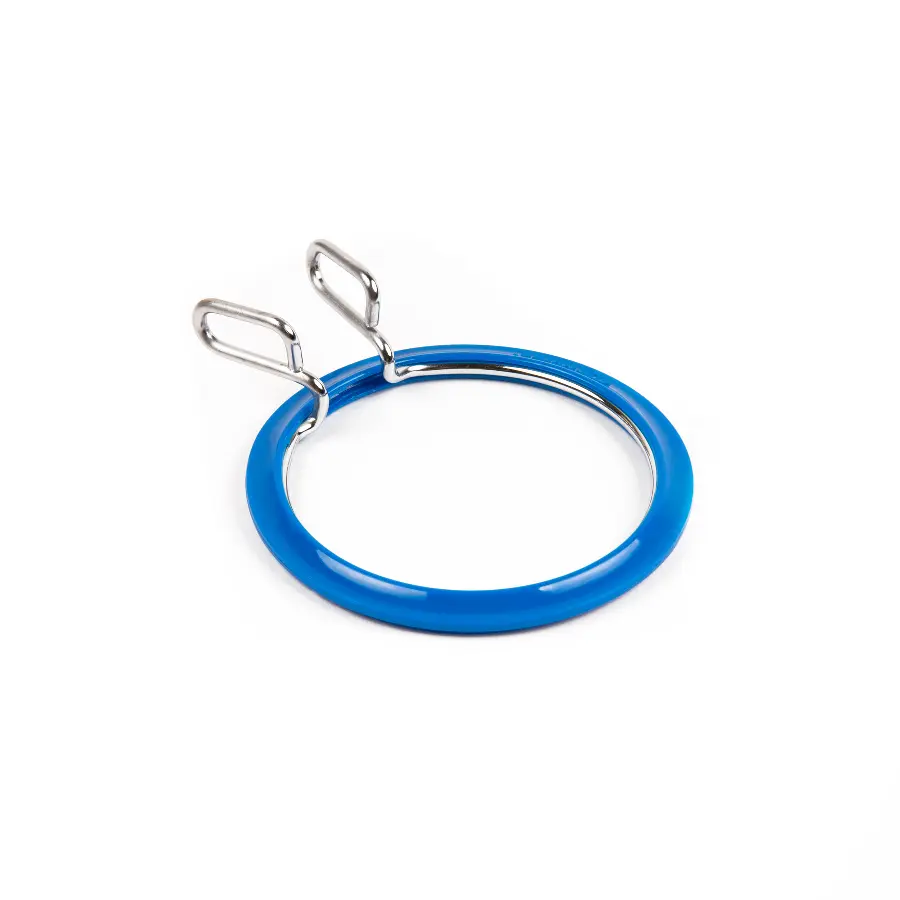 160-3/синие Пяльцы Nurge пружинные для вышивания и штопки, высота обода 2,6мм, диаметр 58мм. Catalog. Embroidery and sewing. Tambour