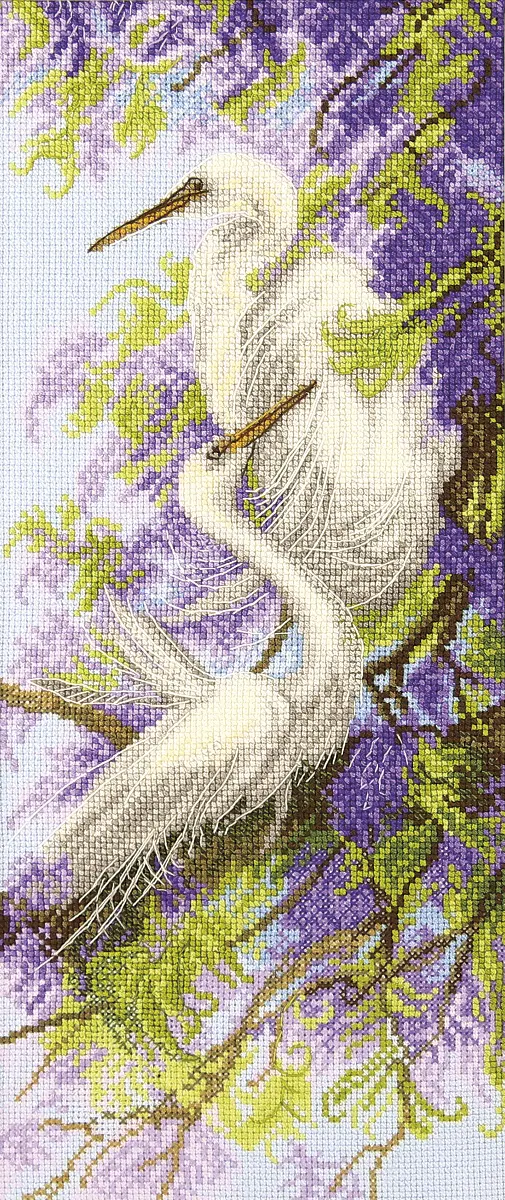 Набор для вышивки крестиком Чарівна Мить М-349 "Цапли и глициния". Catalog. Kits