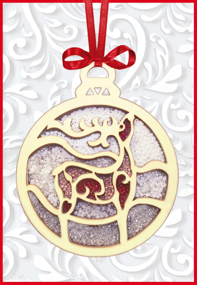 F-095 Набор новогоднее украшение из фанеры Чарівна Мить Новогодняя игрушка "Олень". Catalog. Kits