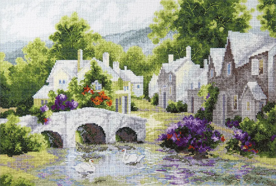 Набор для вышивки крестиком Чарівна Мить М-347 "Гостеприимный городок". Catalog. Kits