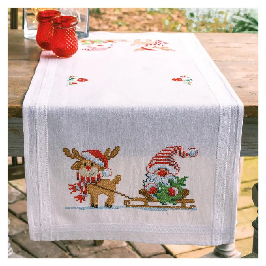 PN-0201833 Набір для вишивання хрест (доріжка) Vervaco Олень з гномом. Catalog. Kits