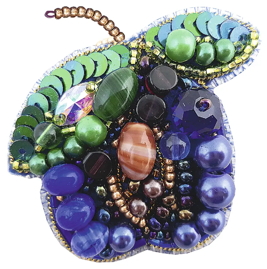 БП-277 Набор для изготовления броши Crystal Art "Слива" . Catalog. Kits