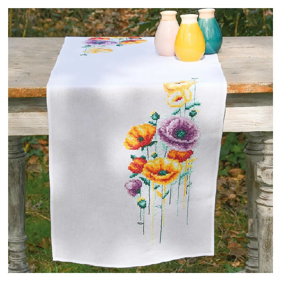 PN-0207581 Набір для вишивання хрест (доріжка) Vervaco, 38х142, Маки. Catalog. Kits