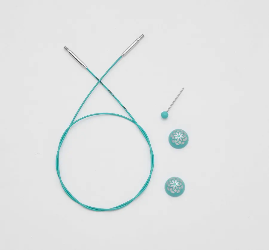 36611 Фиксированный кабель бирюзового цвета Mindful KnitPro 40 см. Catalog. Knitting. KnitPro accessories
