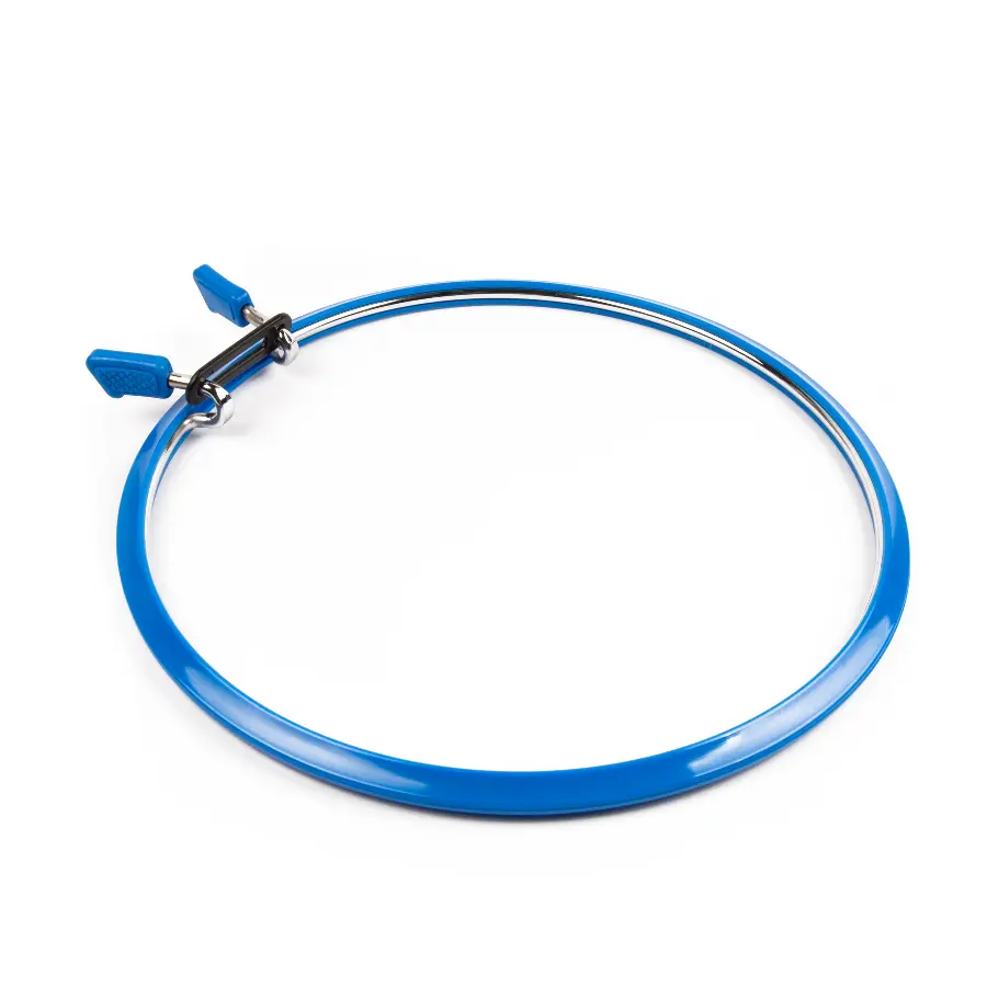 160-1/синие Пяльцы Nurge пружинные для вышивания и штопки, высота обода 7мм, диаметр 195мм. Catalog. Embroidery and sewing. Tambour