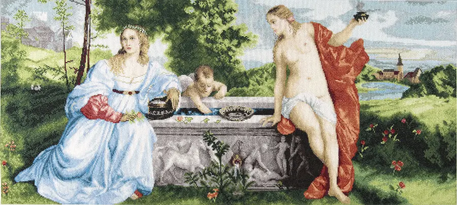 Набор для вышивки крестиком Чарівна Мить М-407 "Любовь небесная и Любовь земная". Catalog. Kits