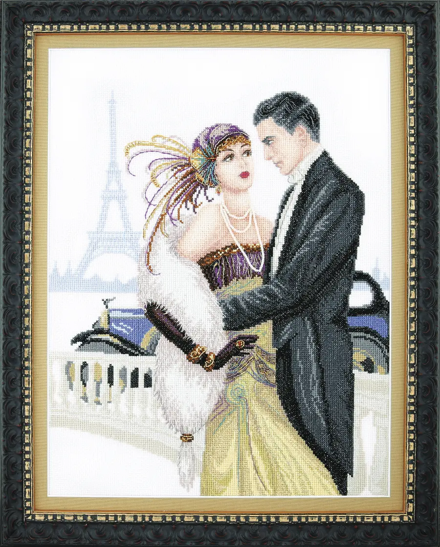 Набор для вышивки крестиком Чарівна Мить М-328 "Свидание в Париже". Catalog. Kits