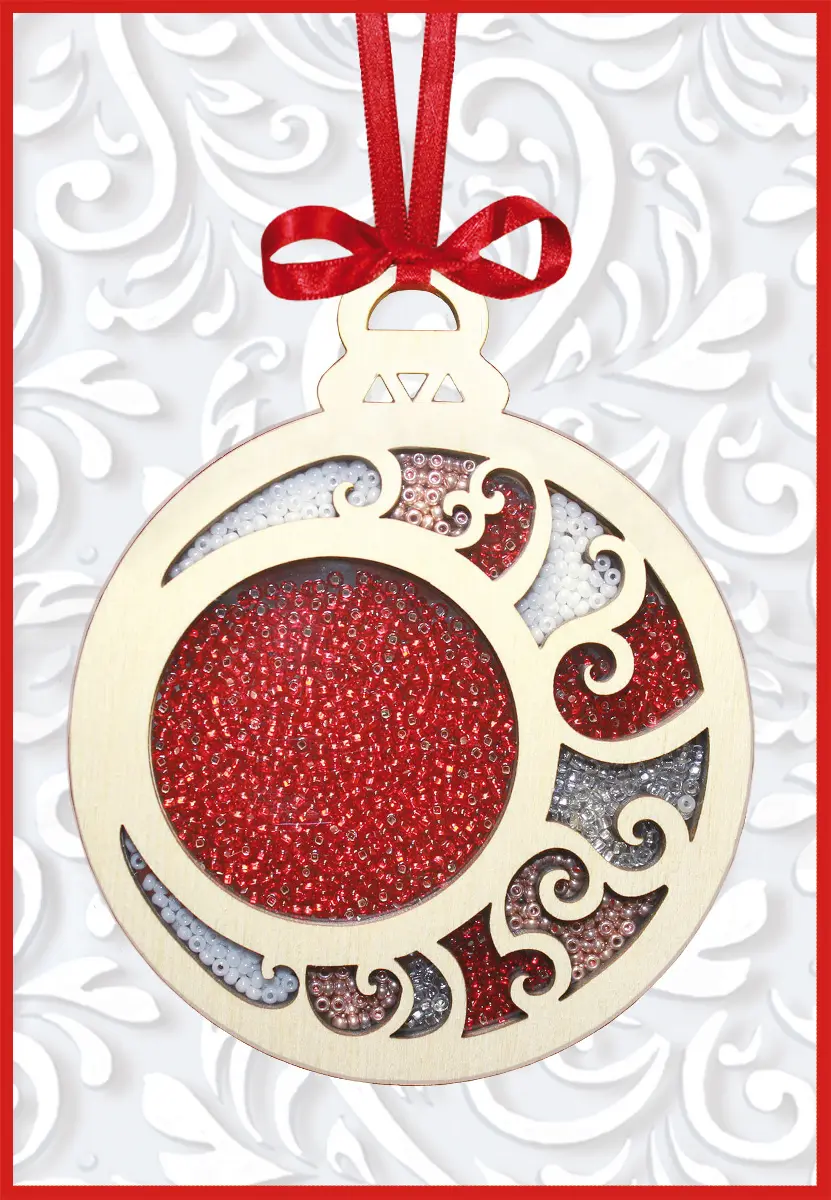 F-097 Набор новогоднее украшение из фанеры Чарівна Мить Новогодняя игрушка "Шар". Catalog. Kits