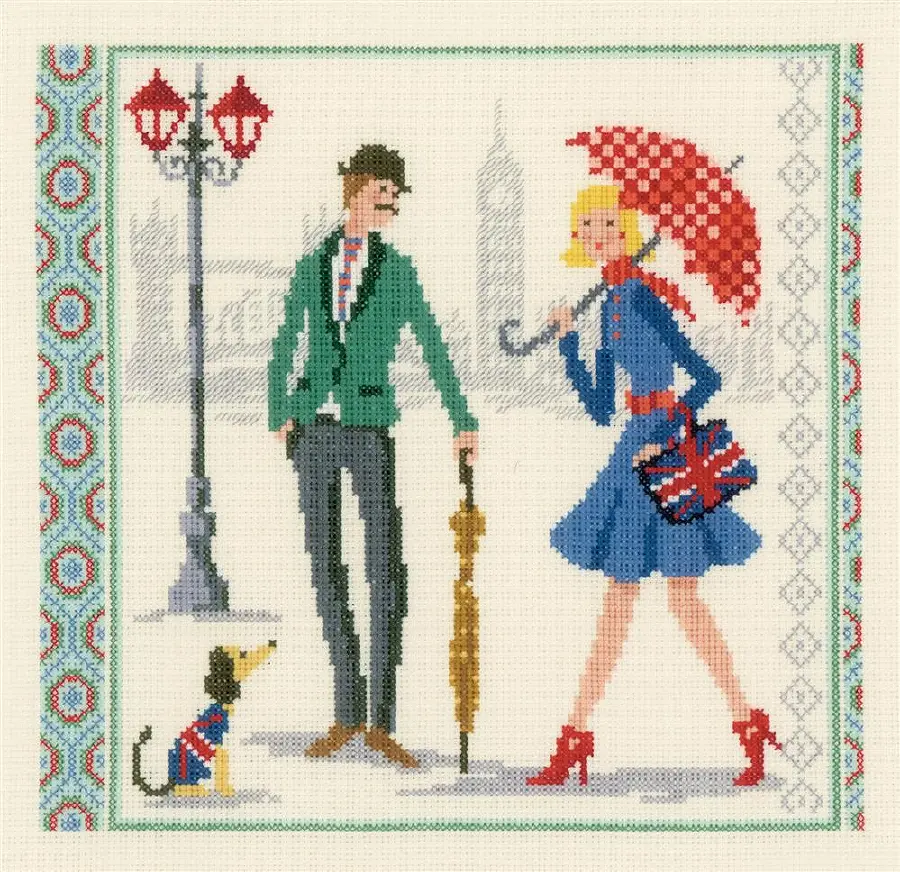 PN-0150990 Набор для вышивки крестом Vervaco "Винтажный Лондон". Catalog. Kits