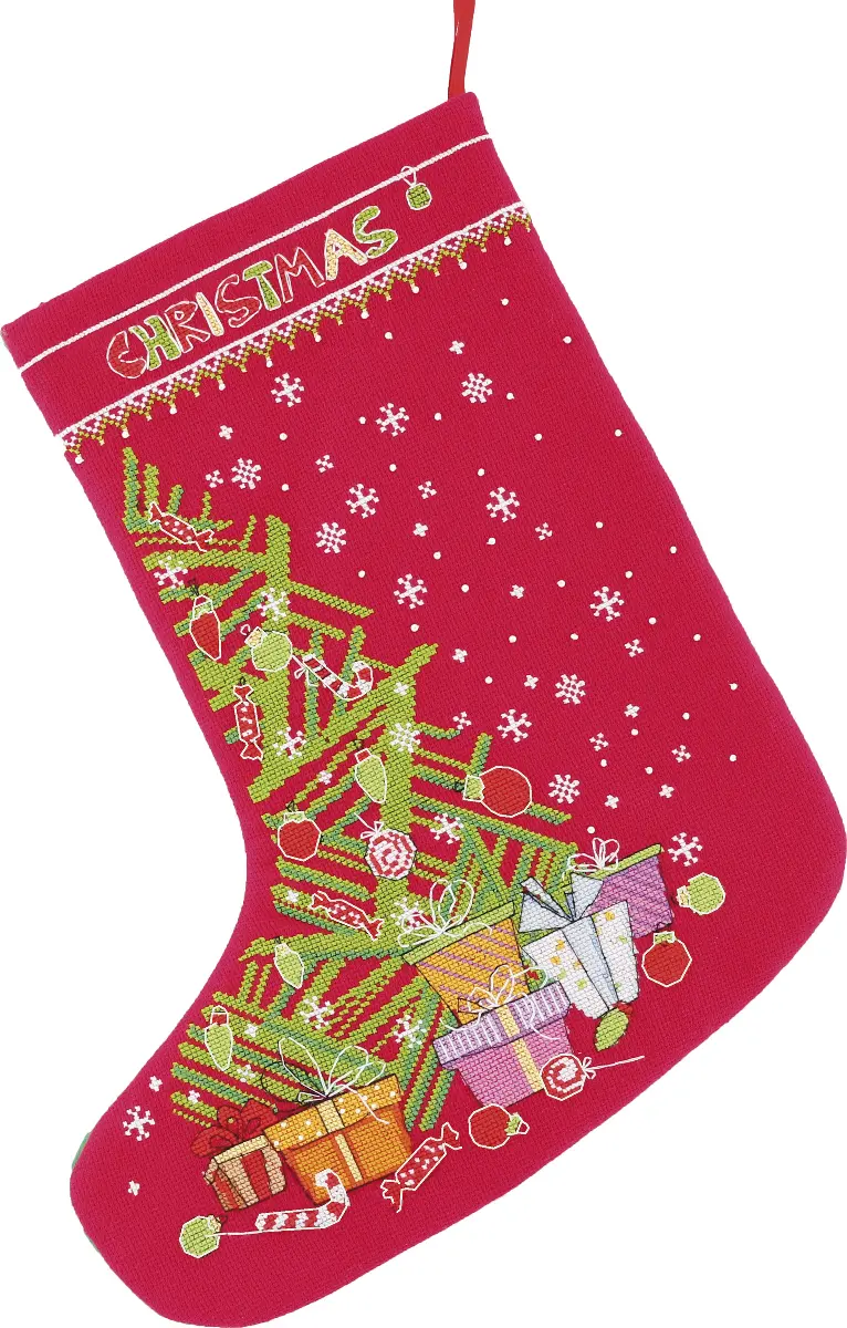 ВТ-217 Набор для вышивания крестом Crystal Art "Новогодний сапожок". Catalog. Kits