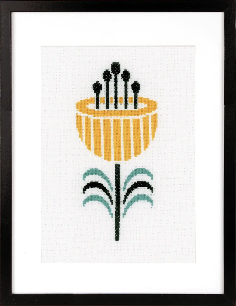 PN-0161612 Набор для вышивки крестом Vervaco Abstract flower II "Абстрактный цветок II". Catalog. Kits