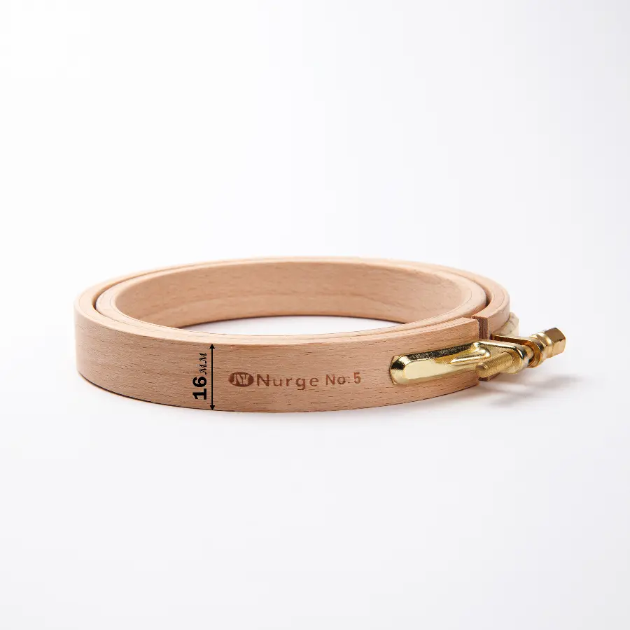 110-5 Пяльцы Nurge деревянные с винтом, высота обода 16мм, диаметр 220мм. Catalog. Embroidery and sewing. Tambour