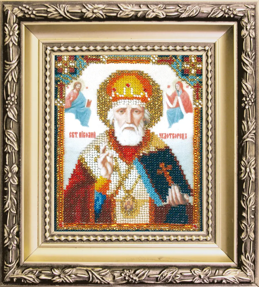 Набор для вышивки ювелирным бисером Чарівна Мить БЮ-008 "Икона святителя Николая Чудотворца". Catalog. Kits